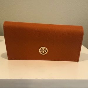 Tory Burch Orange Sunglasses / Eyeglass Case Only Magnetic Closure, Gold Logo